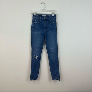 Madewell | Curvy High Rise Skinny Blue Jeans Distressed Size 25 Women’s